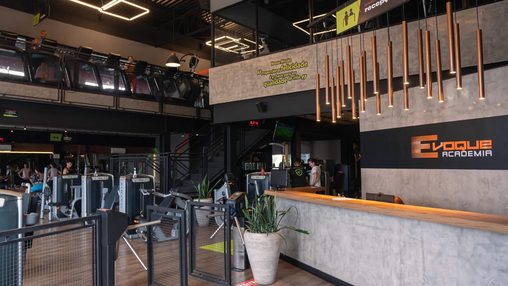 Ambiente interno da Evoque Mogi das Cruzes